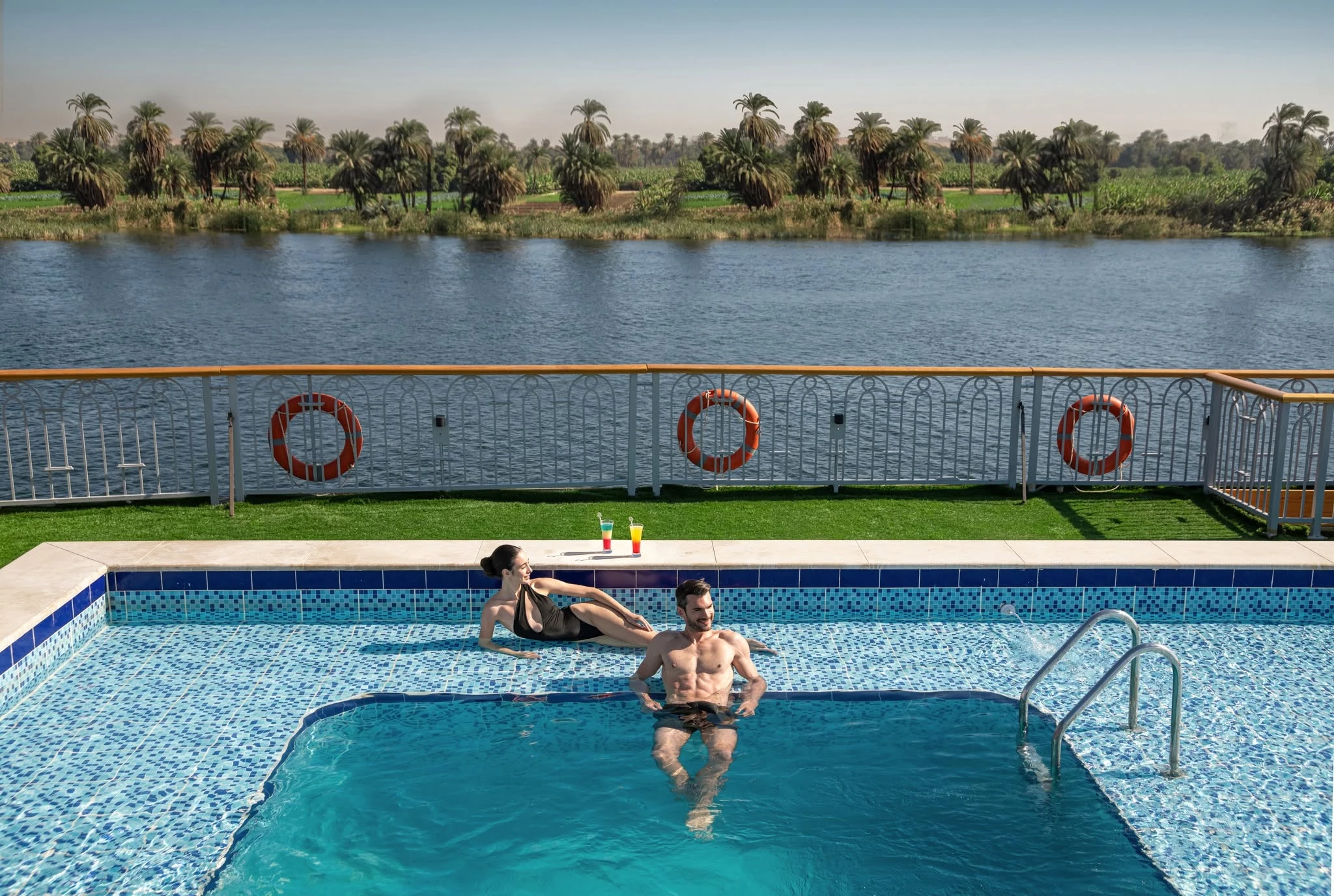 Sun deck of the Nile Capital Nile Cruise Nile cruise